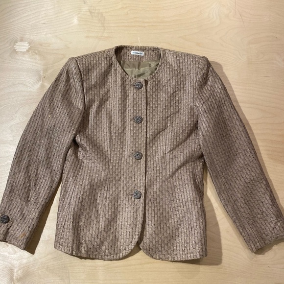 Ann May 100% Woven Silk Blazer size 10 (BT) - Picture 4 of 14